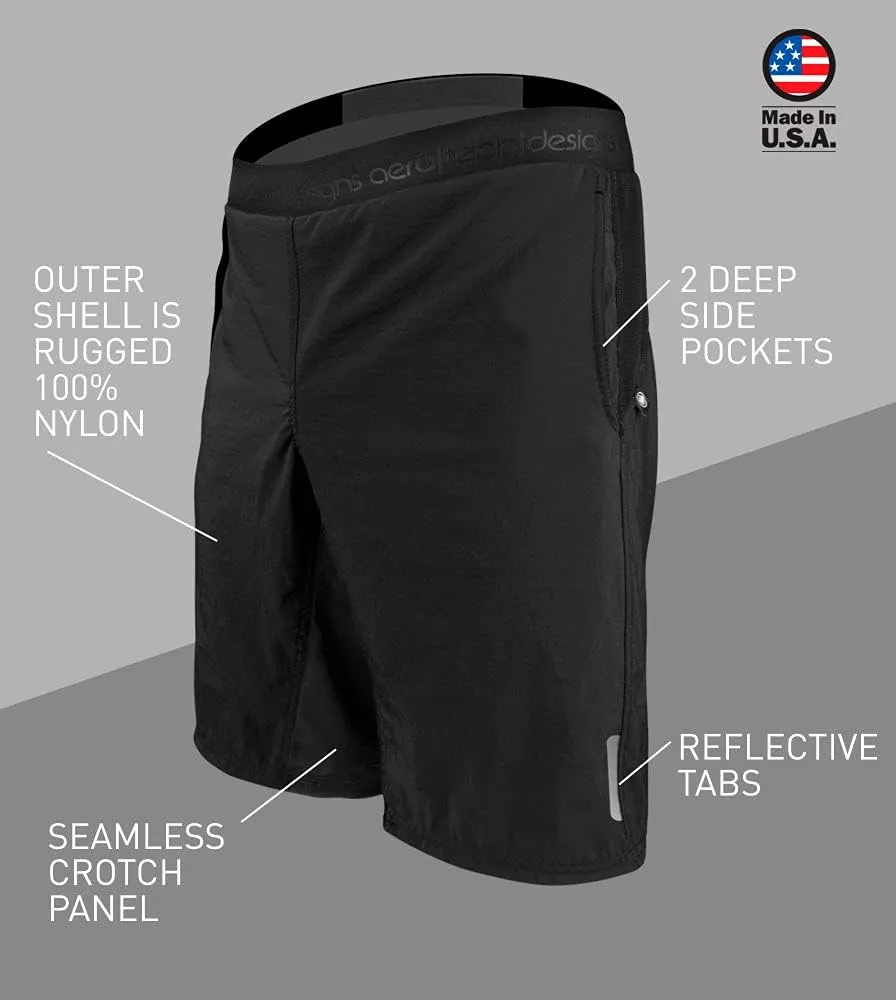 | Men's USA MTB Shorts | Mountain Bike Shell and Padded Liner | Made in USA