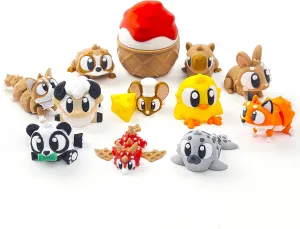 12 pcs 3D Printed Articulated Animal Figurines Set, Fidget Toys, Desk Decor, Collectibles for Boys and Girls, Carnival Prizes, Birthday Gifts, Goodie Bag Stuffers