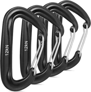 12kn Carabiner Clip Heavy Duty Locking Carabiner for Tents Camping Hiking and Keych
