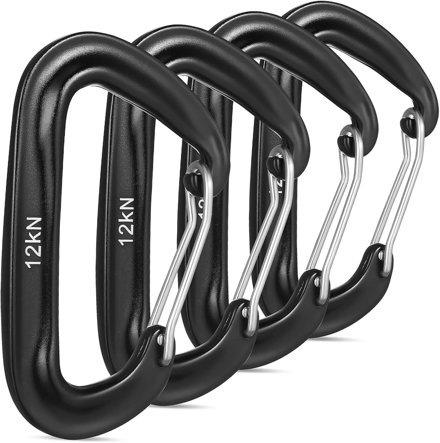 12kn Carabiner Clip Heavy Duty Locking Carabiner for Tents Camping Hiking and Keych