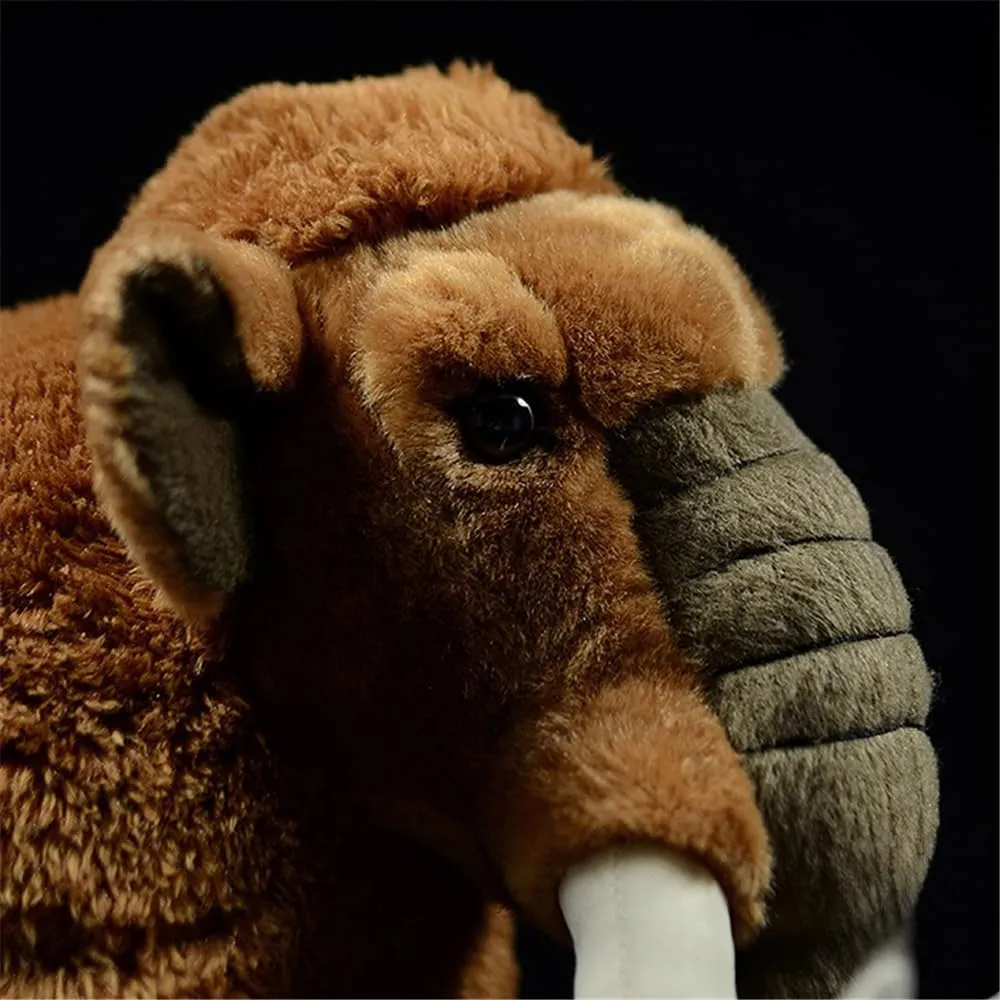 14 Inch Woolly Mammoth Plush Toy - Realistic Stuffed Animal with Premium Soft Plush, Lifelike Wild Animal Design for Home Decor & Collector Gifts