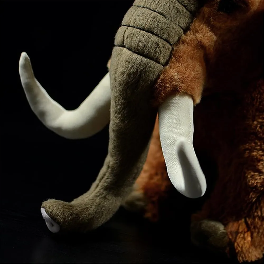 14 Inch Woolly Mammoth Plush Toy - Realistic Stuffed Animal with Premium Soft Plush, Lifelike Wild Animal Design for Home Decor & Collector Gifts