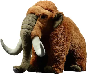 14 Inch Woolly Mammoth Plush Toy - Realistic Stuffed Animal with Premium Soft Plush, Lifelike Wild Animal Design for Home Decor & Collector Gifts