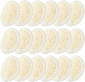 18pcs Facial Scrub Facial Sponges Face Scrub Bathtub Scrubber Exfoliating Pads Facial Wash Pads Body Scrubbing Pads Makeup Remover Loofah Cleansing