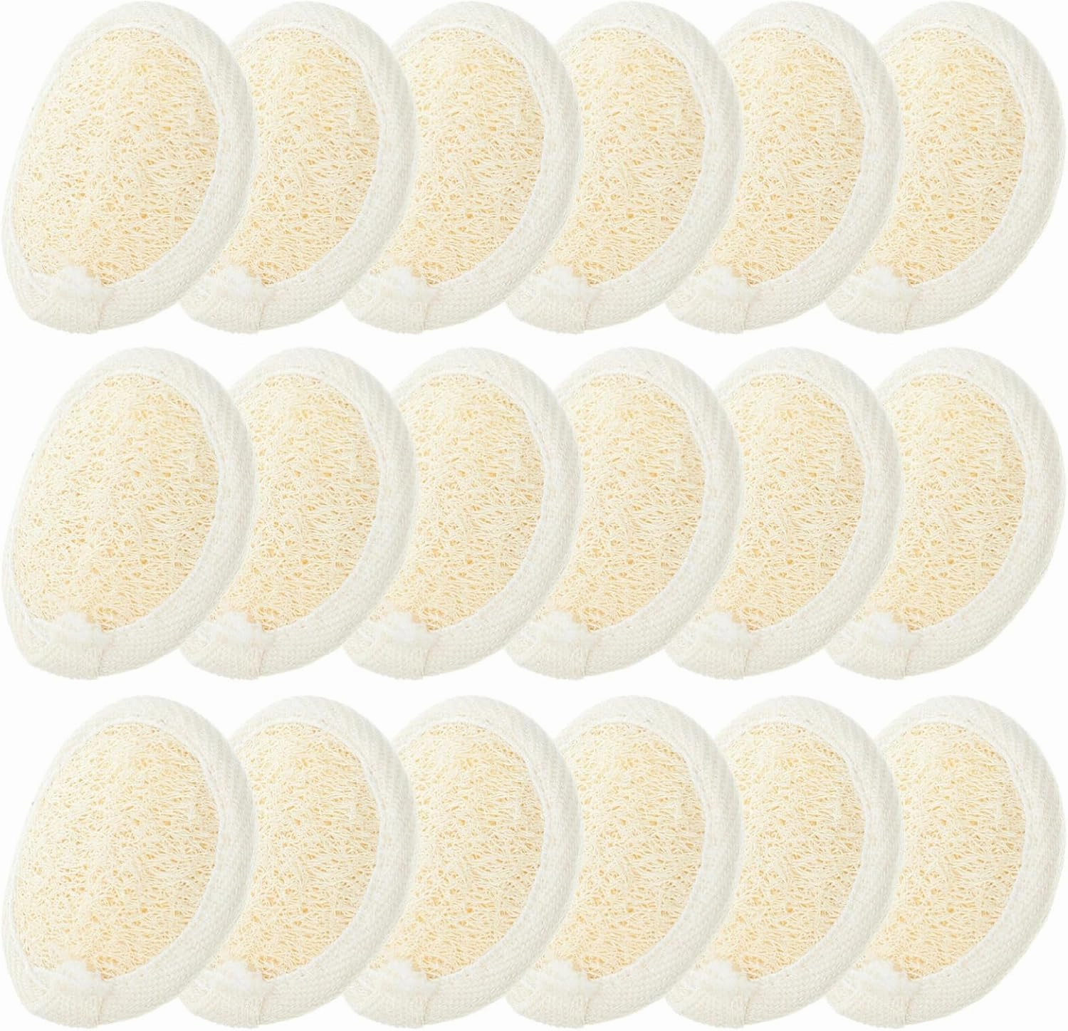 18pcs Facial Scrub Facial Sponges Face Scrub Bathtub Scrubber Exfoliating Pads Facial Wash Pads Body Scrubbing Pads Makeup Remover Loofah Cleansing