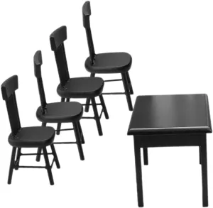 1set Miniature Table Chair Realistic Doll House Furniture for Scenes Compact Design Multi-Purpose Decor for Miniature Life Layouts and Creative Play