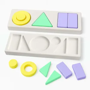 2-in-1 Montessori Wooden Color & Shape Sorter Puzzle– CPSC Certified Preschool Toy for Babies & Toddlers, Ideal for 1-3 Year Old Promotes Fine Motor Skills & Permanence, Learning Toys for Toddlers 1-3
