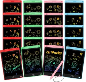 20 Pack LCD Writing Tablet for Kids - Erasable and Reusable Toddler Doodle Board in 8.5 inch, Ideal Drawing Pad for Learning Toy for Ages 3-8, Gift for Girls Boys (20 Pack)