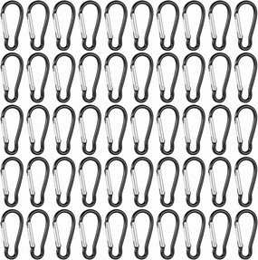 200-Pack Small Aluminum Carabiners, Mini D-Shape Clips with Spring-Loaded Gate for Keychains, Buckles, and Hooks