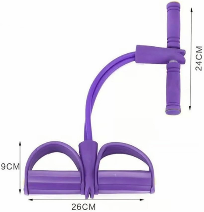 21 Fitness Resistance Bands-4 Tube Pedal Ankle Puller, Ab Training Auxiliary Device with Bands, Foot Pedal Resistance Band with Handle for Women, Tension Bands for Exercise Women