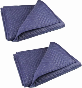2 Moving Blankets 40"x 72" Heavy Duty Packing Blankets for Moving Shipping Thick Furniture Wrapping for Moving Supplies Professional Quilted Shipping Blankets