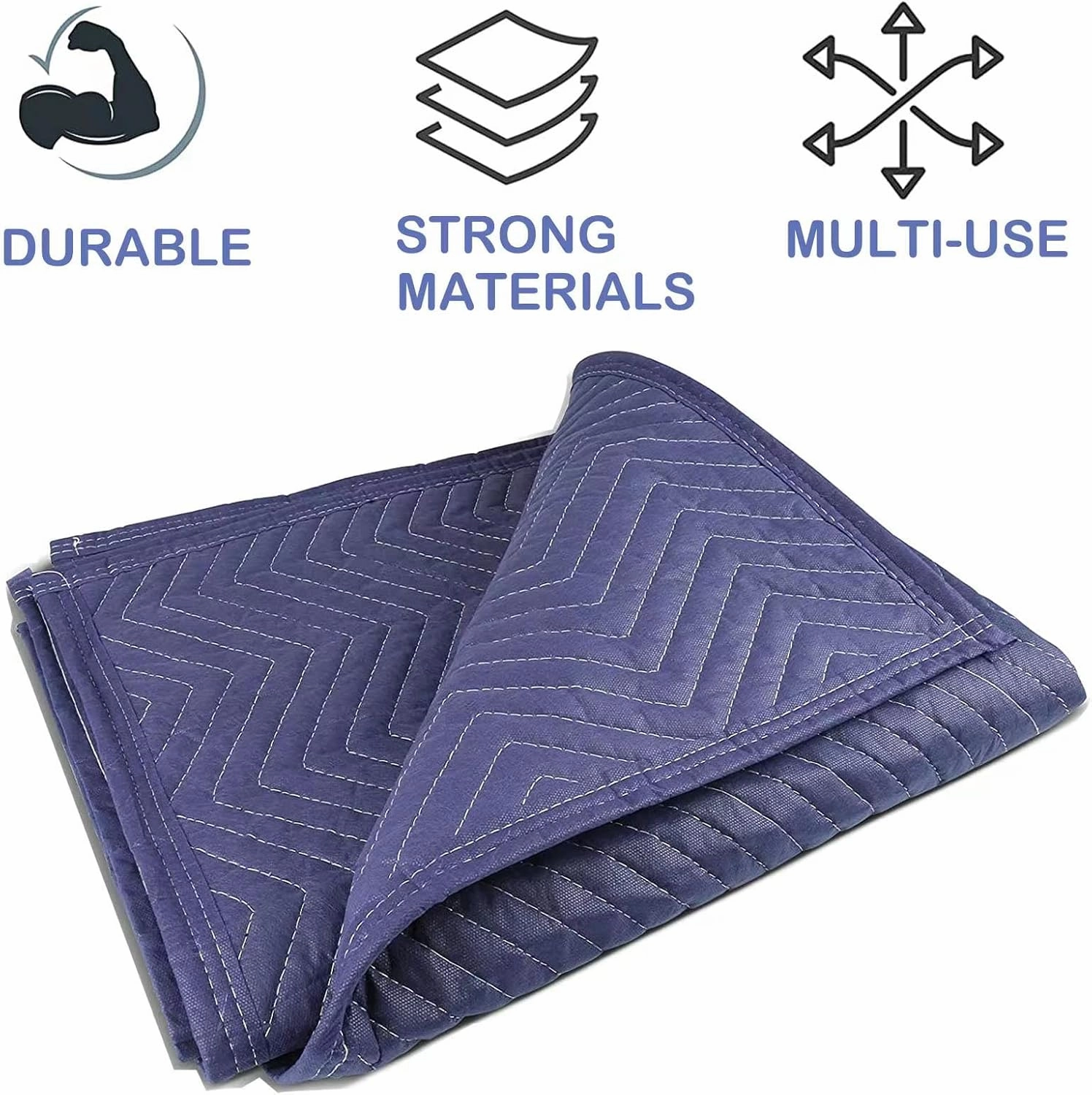 2 Moving Blankets 40"x 72" Heavy Duty Packing Blankets for Moving Shipping Thick Furniture Wrapping for Moving Supplies Professional Quilted Shipping Blankets