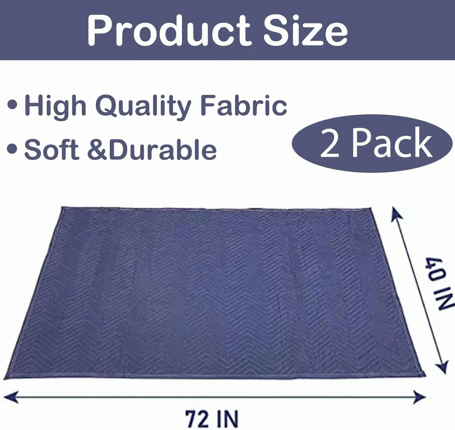 2 Moving Blankets 40"x 72" Heavy Duty Packing Blankets for Moving Shipping Thick Furniture Wrapping for Moving Supplies Professional Quilted Shipping Blankets