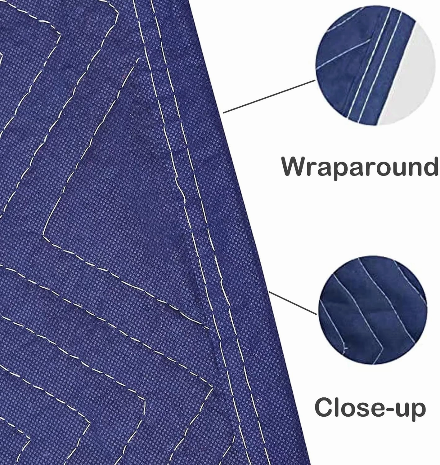 2 Moving Blankets 40"x 72" Heavy Duty Packing Blankets for Moving Shipping Thick Furniture Wrapping for Moving Supplies Professional Quilted Shipping Blankets