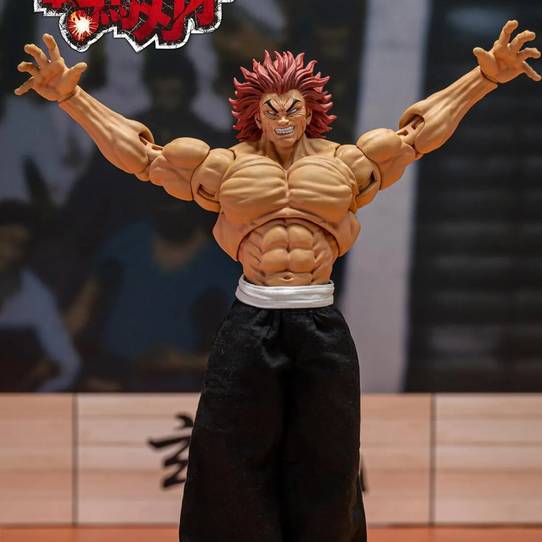 2PCS Hanma Yujiro Action Figure Anime Figure Yujiro Statue Model, Joints Movable Cartoon Manga Figure Handmade Collectible Desktop Decoration for Fans