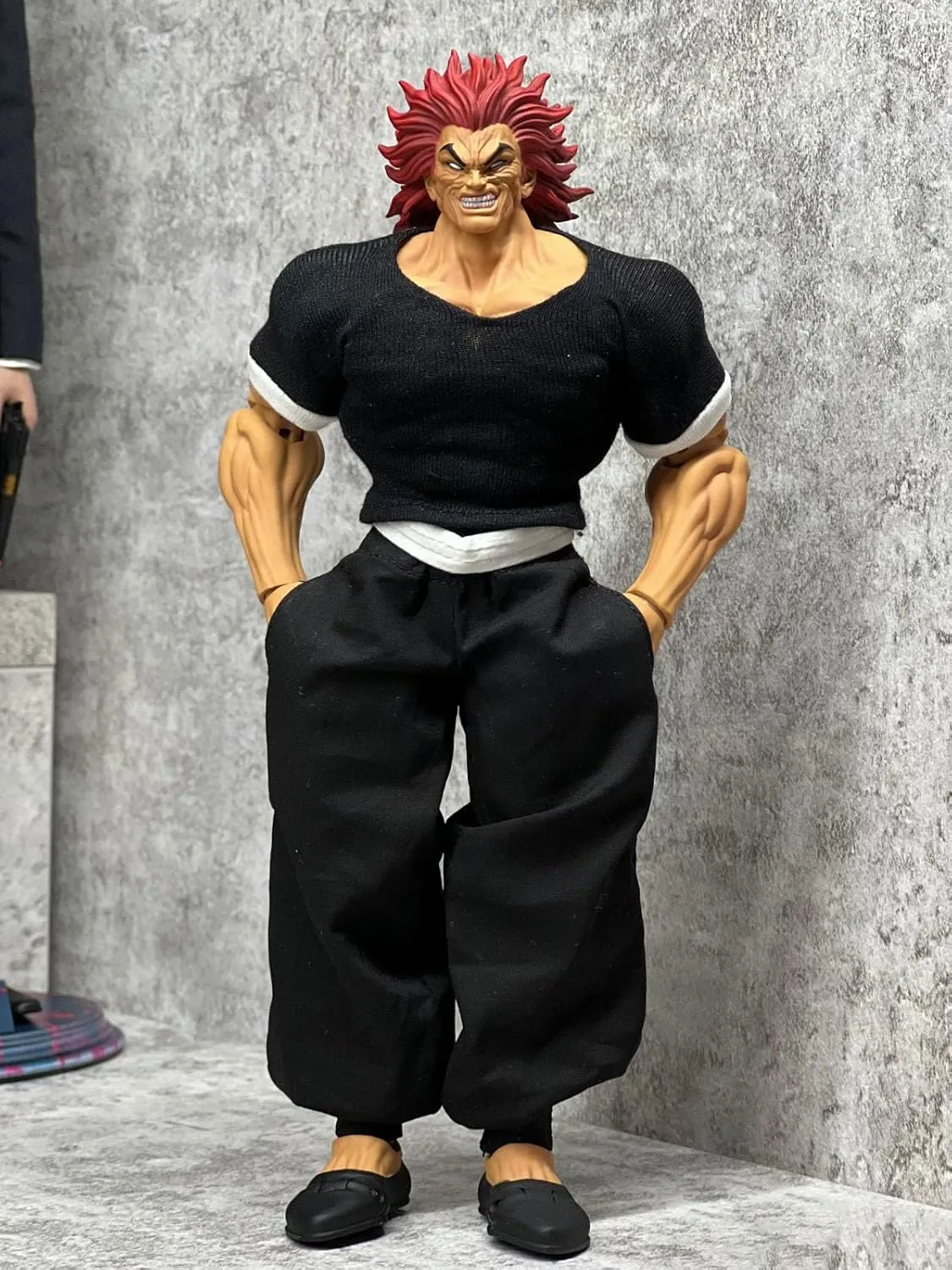 2PCS Hanma Yujiro Action Figure Anime Figure Yujiro Statue Model, Joints Movable Cartoon Manga Figure Handmade Collectible Desktop Decoration for Fans