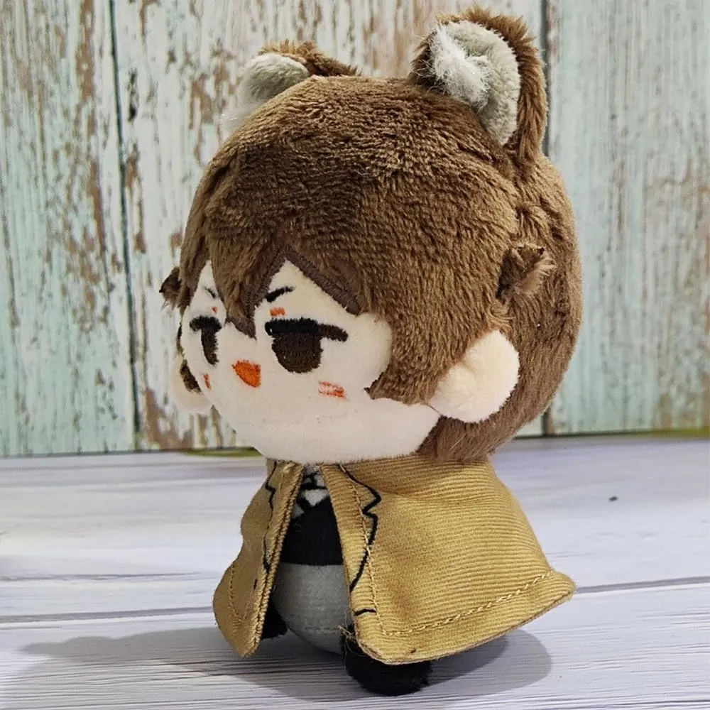 2pcs Nakahara Chuuya Dazai Osamu Soft Figures Anime Soft Stuffed Figure Cute Plush Pendant Bags Keychain for Fans Collection Gift