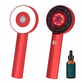 3-in-1 Laser Therapy Hair Growth Comb with Scalp Massager & Free Nourishing Oil - Therapy for Thicker Hair, Adjustable Modes for Men/Women