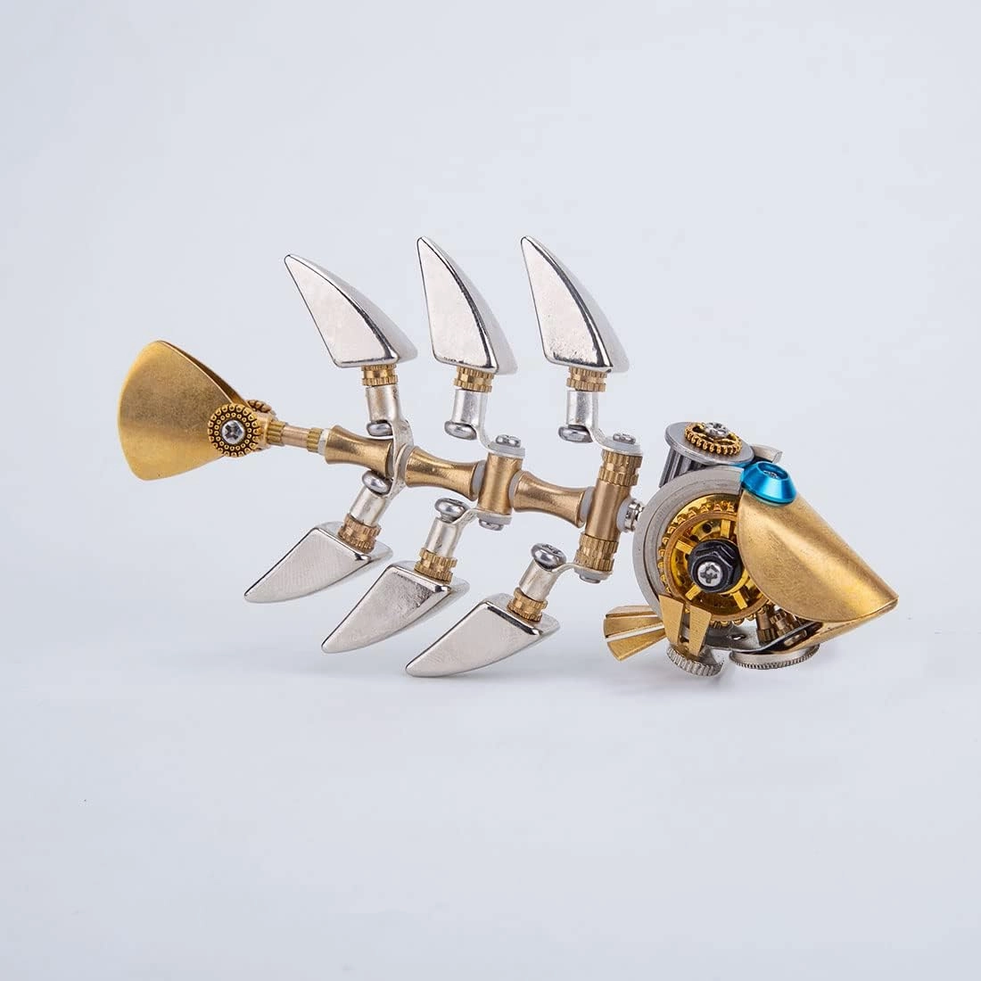 3D Metal Puzzle, Steampunk Bony Fish Model, Puzzle DIY Craft Kit, Gifts for Teens and Adults (100 PCS)