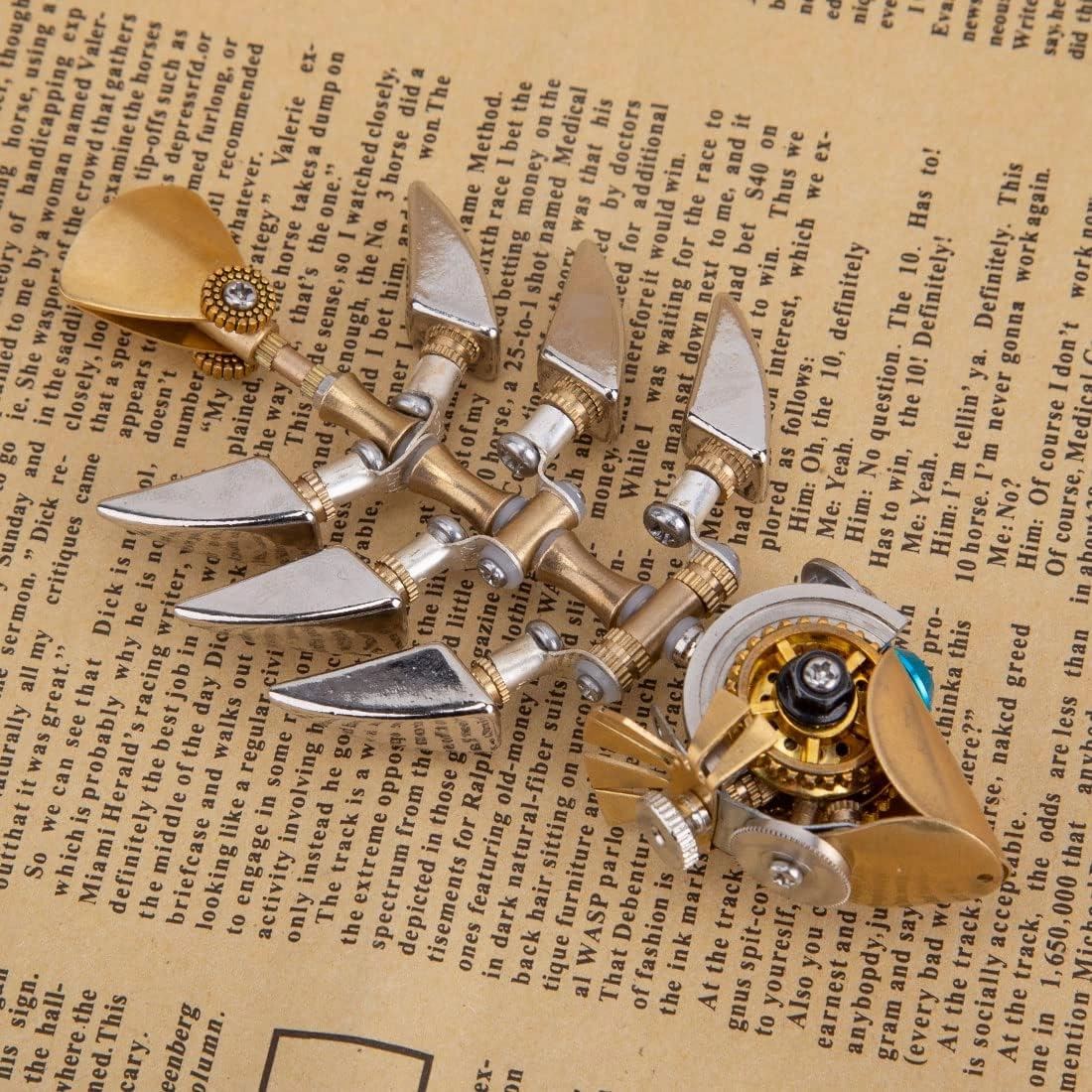 3D Metal Puzzle, Steampunk Bony Fish Model, Puzzle DIY Craft Kit, Gifts for Teens and Adults (100 PCS)