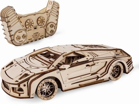 3D Wooden Puzzles for Adults, 3D Wooden Sports Car Puzzle Model Car Building Kits Unique Gift for Kids, Friends (Sports Car)