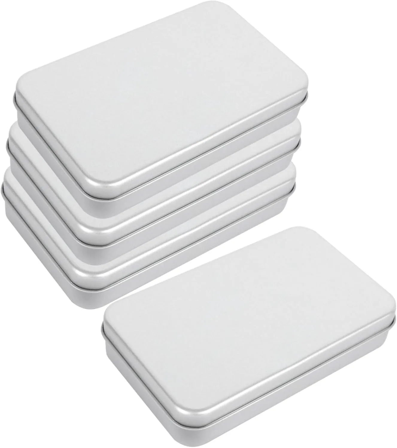 4pcs Cards Storage Box Tinplate Canister for Game Cards Compact and Lightweight Design Sealed Lid for
