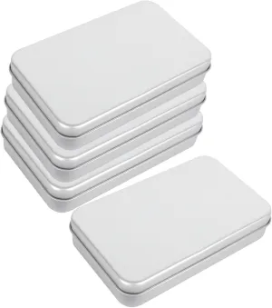 4pcs Cards Storage Box Tinplate Canister for Game Cards Compact and Lightweight Design Sealed Lid for