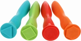 4pcs Rubber Stamps for Safe Drawing Art Tools with Handle Creative Painting Seals for and Easy to Use for Imaginative Play and Craft Projects