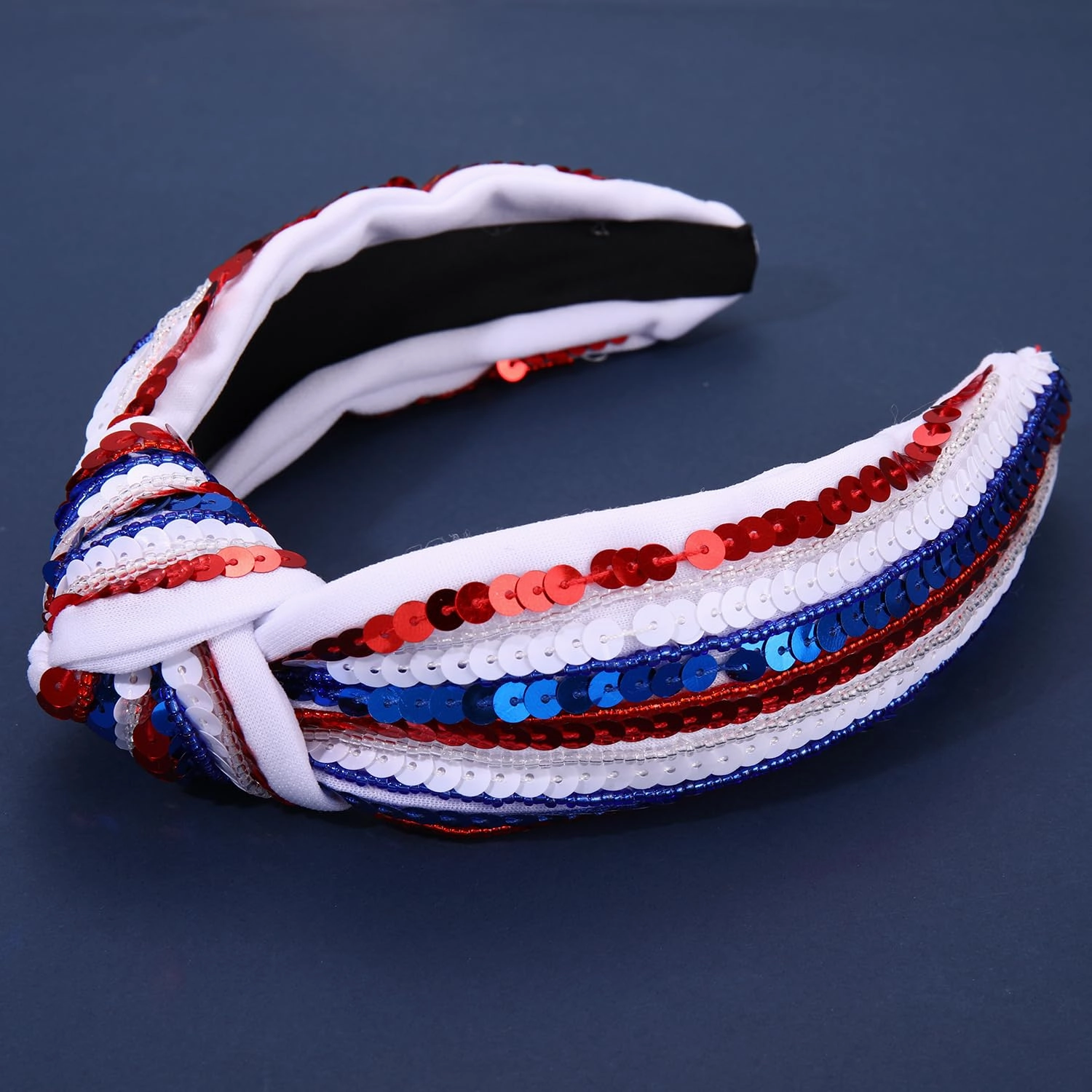4th of July Accessories for Women American Flag Headband USA Earrings Red Blue White Beaded Heishi Bracelets USA Patriotic Fourth Of July Accessories Outfits Jewelry Gifts (Red Blue)