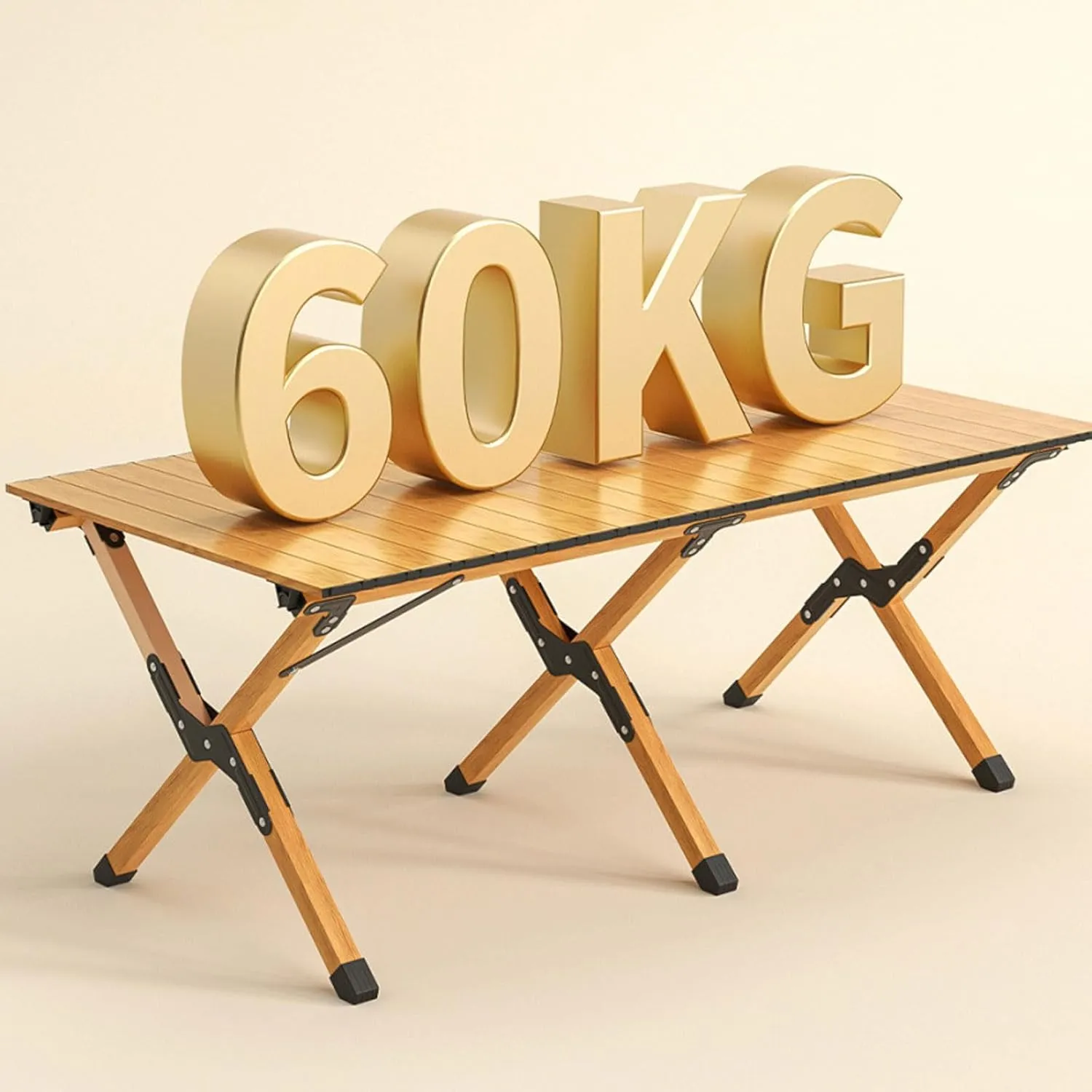 5-PCS Folding Camping Table Chairs Portable Outdoor Lawn and Aluminum Roll-up with Carrying Bag, Lightweight Picnic for Patio Garden BBQ