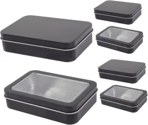 6pcs Tinplate Card Storage Box Lid Organizer for Decks Compact Design for Easy Carrying and Card for Supplies