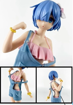 Action Figure Cute Anime Girl Figures Room Wedding Dress Kawaii Neko Model Statues PVC Cartoon Figure Anime Car Ornaments Desk Decor Collection Birthday Gift (Cowboy Ram Anime)