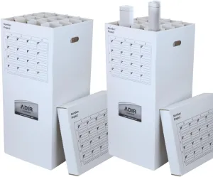 Adir 2 Pack of Cardboard Roll File Storage Organizer - Vertical File Sorter - Blueprint, Poster, Plans, Gift Wrap, And Map Holder Station-16 Slots (for Rolls up to 37 Inches Long)