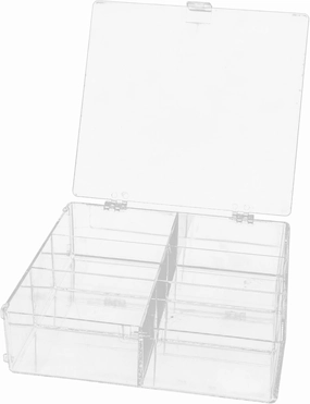 Alipis Cotton Swabs Storage Case with Clear Lid Multi Compartment Makeup Pad Box Versatile Acrylic Container for Cotton Pads Lipsticks and Makeup Sponges Space Saving Design