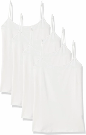 Amazon Essentials Women's Slim-Fit Camisole, Pack of 4
