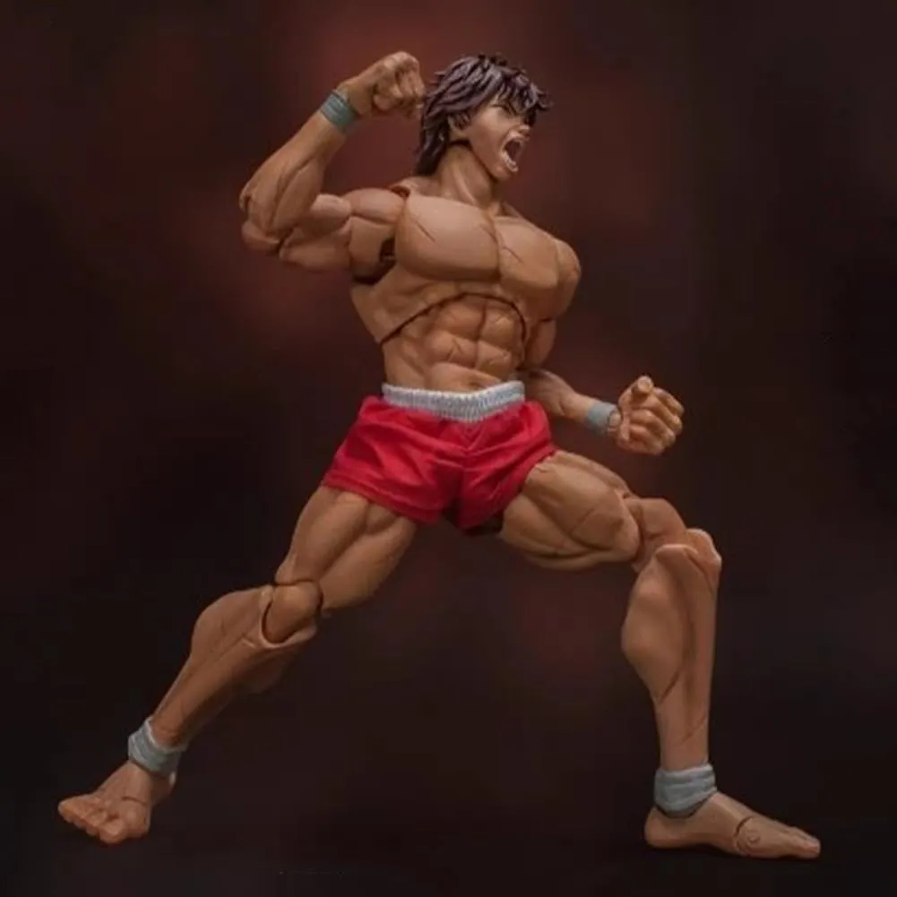 Anime Hanma Yujiro Action Figure 17CM Figure Statue Model, Joints Movable Cartoon Manga Figure Handmade Collectible Desktop Decoration Xmas Birthday Gifts
