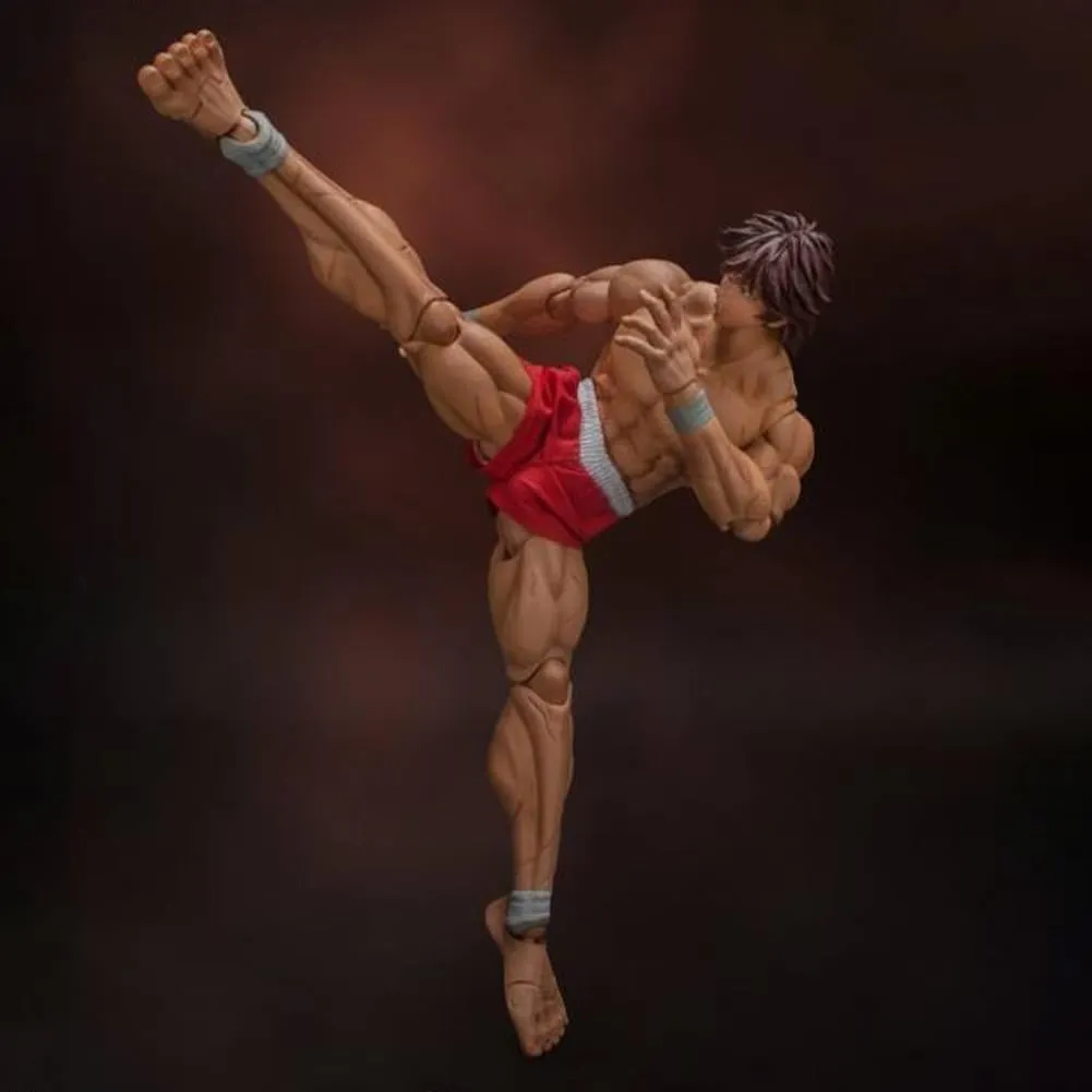 Anime Hanma Yujiro Action Figure 17CM Figure Statue Model, Joints Movable Cartoon Manga Figure Handmade Collectible Desktop Decoration Xmas Birthday Gifts