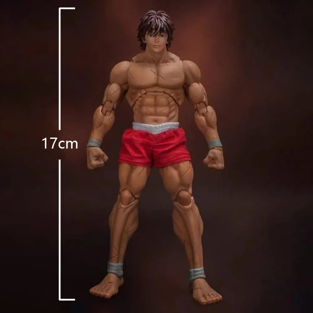 Anime Hanma Yujiro Action Figure 17CM Figure Statue Model, Joints Movable Cartoon Manga Figure Handmade Collectible Desktop Decoration Xmas Birthday Gifts