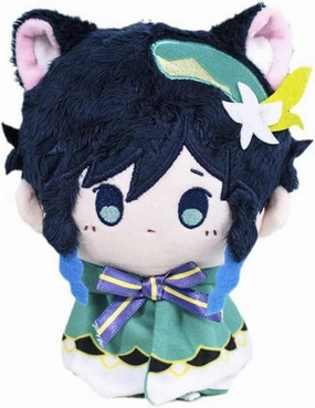 Anime Charms Plush Toys Venti Zhongli Kazuha Xiao Plush Toy, Keychain Anime Figure Soft Stuffed Gift for Game Fans（Venti）