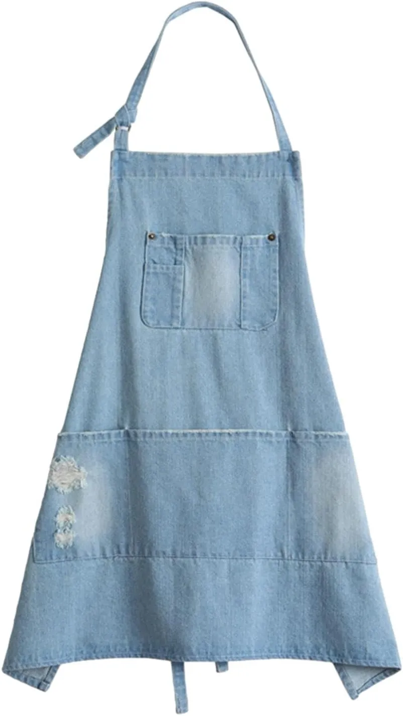 Apron，Aprons For Cooking Tall Bib Apron Denim Apron Fashion Kitchen Apron Work Apron for Studio Cooking Crafting Chefs Modeling Ceramic Clay