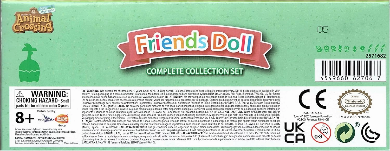 Bandai Shokugan - Animal Crossing: New Horizons Villager Flocked Doll Collection, (Complete Figure Set) (BAN62706) 2.2 inch
