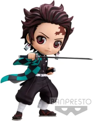 BanPresto - Demon Slayer Q Posket Tanjiro Kamado III Version A Statue , Black