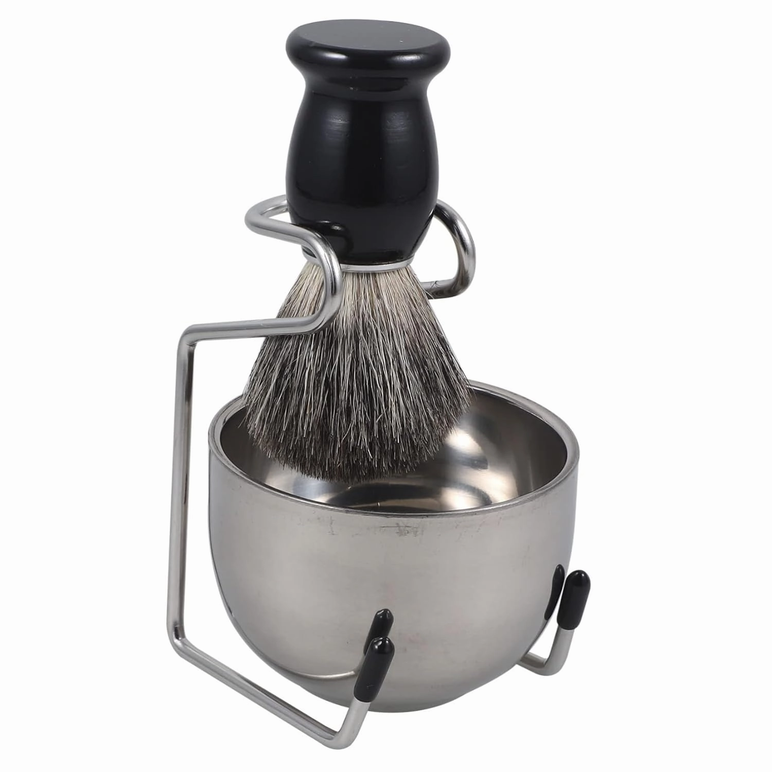 Barber Shop Shaving Supply Set Includes Brush Cup and Stand for Gentle Shave