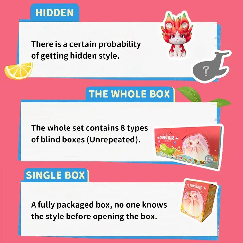 BEEMAI Fruit Fairy Series 1PC Random Designed Cute Figures Collectibles Birthday Gift