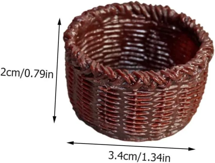 BESPORTBLE 3sets 6pcs Miniature Basket Adorable Storage Baskets Natural and Creative Dollhouse Accessories for Supply and Home Decor 6pcs*3