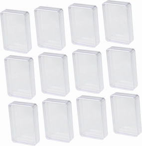 BESPORTBLE 12Pcs Clear Plastic Poker Card Storage Boxes Compact Empty Cases for Organizing and Protecting Card Decks for and Game Night