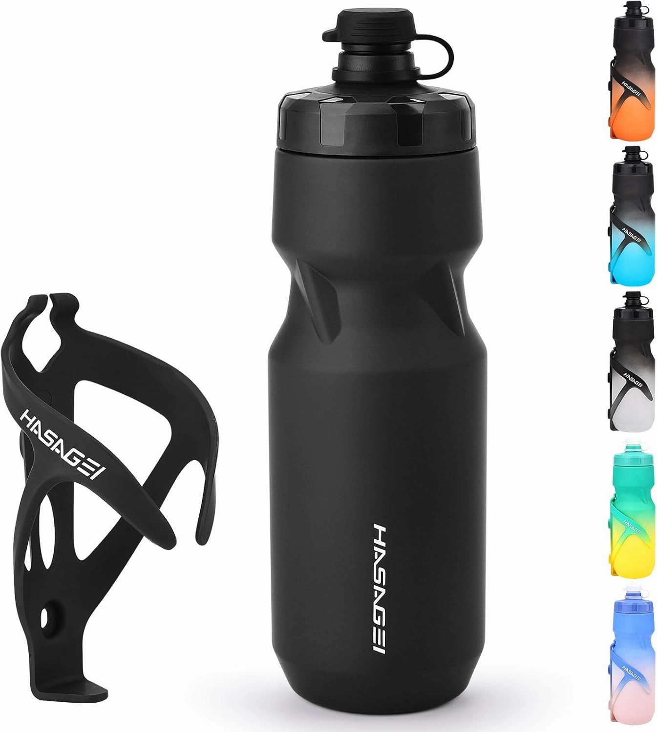 Bicycle Water Bottle Holder with 24 Oz Bottle, Durable Leak-Proof Non-Slip Design, Lightweight & Universal Fit for Mountain/Road Cycling Accessories