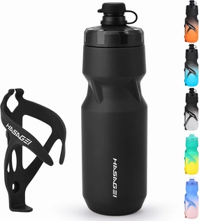 Bicycle Water Bottle Holder with 24 Oz Bottle, Durable Leak-Proof Non-Slip Design, Lightweight & Universal Fit for Mountain/Road Cycling Accessories