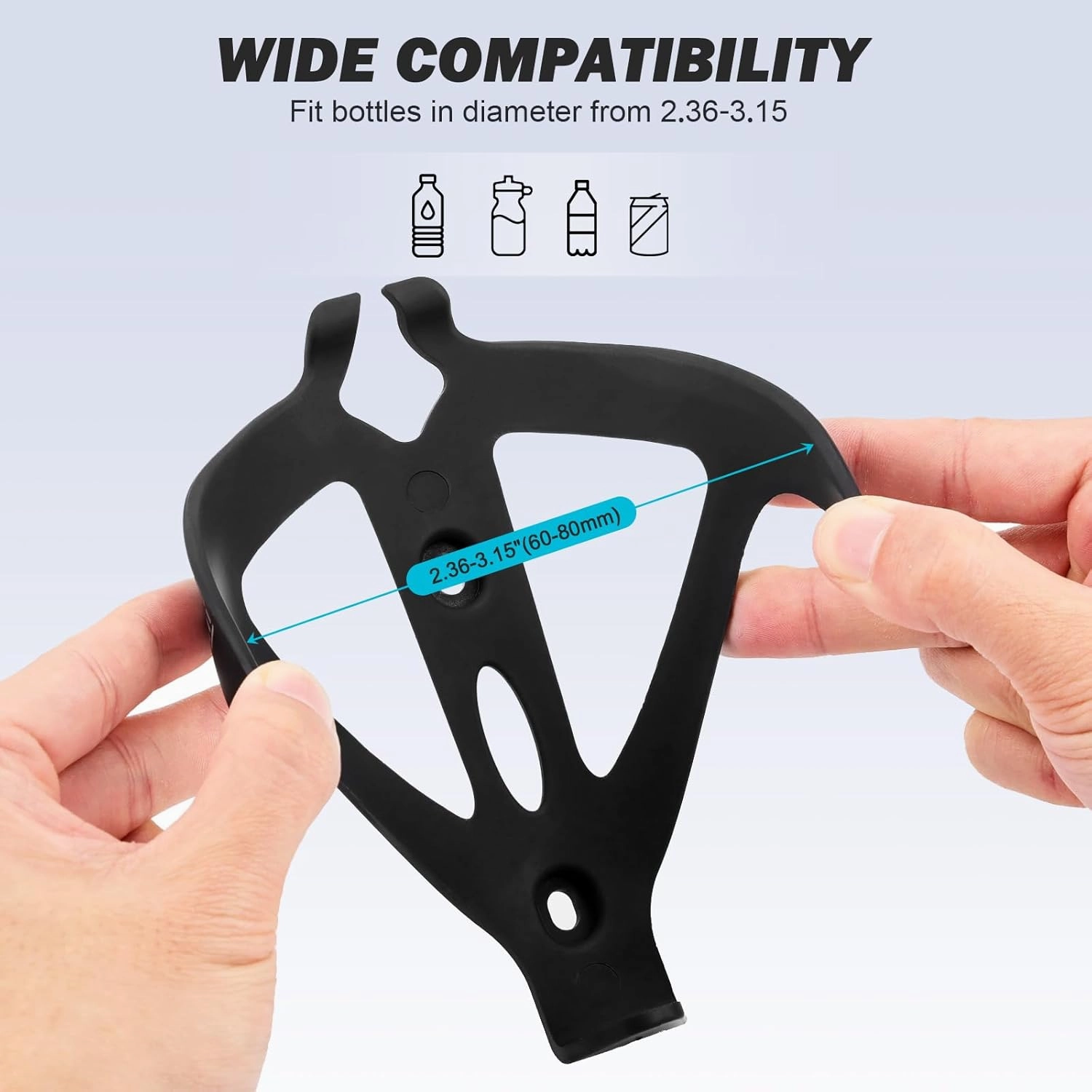 Bicycle Water Bottle Holder with 24 Oz Bottle, Durable Leak-Proof Non-Slip Design, Lightweight & Universal Fit for Mountain/Road Cycling Accessories