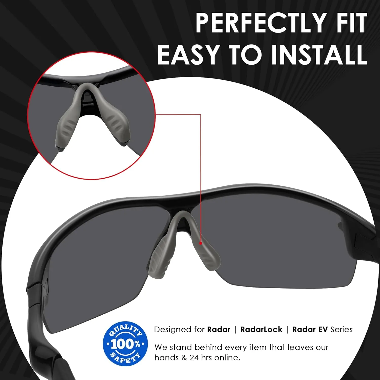 BLAZERBUCK Replacement Nose Piece Pads for Oakley Radar EV Path/Radar Path/RadarLock Path/Radar Pace Sunglass